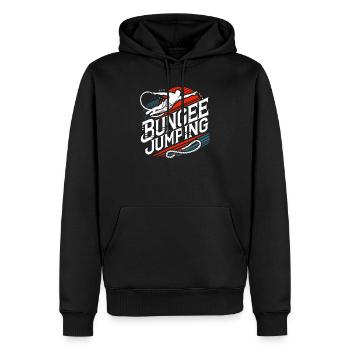 Bungee Jumper Geschenkidee, Bungy Jumps, Bungee - Männer Premium Bio Hoodie - Schwarz - Vorne - Nico (187cm)