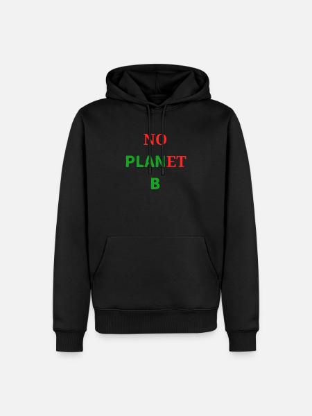 No Plan(et) B  - Männer Premium Bio Hoodie - Schwarz