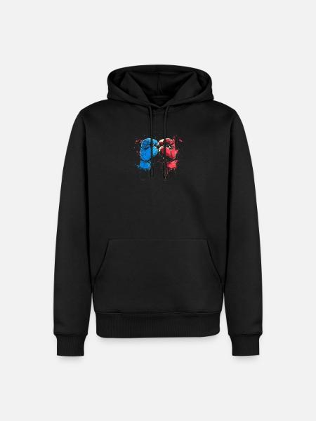 Kickboxhandschuhe Grafik - Männer Premium Bio Hoodie - Schwarz