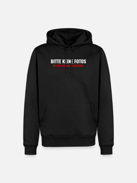 Bitte Keine Fotos Lustiger Spruch - Männer Premium Bio Hoodie - Schwarz