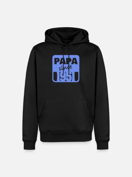 Vater 1951 - Männer Premium Bio Hoodie - Schwarz