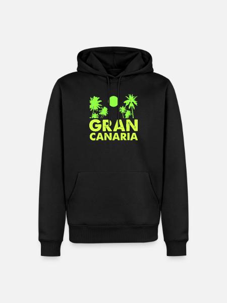 gran_canaria- - Männer Premium Bio Hoodie - Schwarz