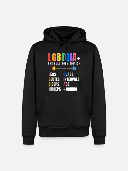 LGBTQIA+ The Full Body Edition - Männer Premium Bio Hoodie - Schwarz
