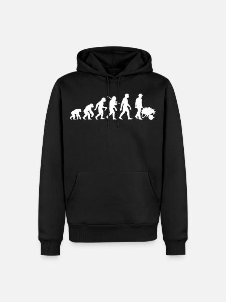 Gärtner Evolution Gärtnern Gartenarbeit Gärtnerei - Männer Premium Bio Hoodie - Schwarz