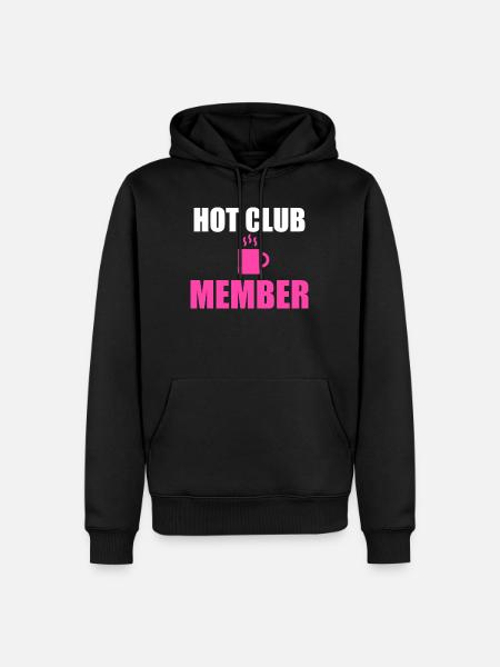 Hot Club-Mitglied Kaffeetasse - Männer Premium Bio Hoodie - Schwarz