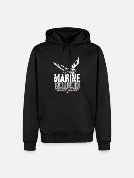 Kerguelen Marine Patch - Männer Premium Bio Hoodie - Schwarz