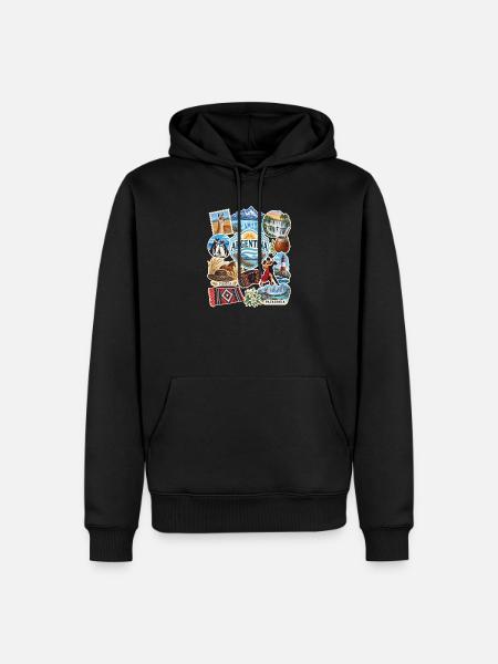 Argentinien Reisesticker - Männer Premium Bio Hoodie - Schwarz