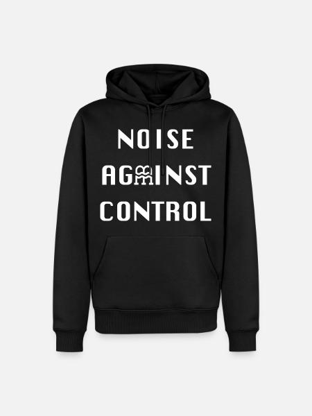 Lärm gegen Kontrolle - Männer Premium Bio Hoodie - Schwarz