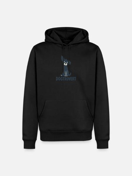 Dogtrovert – Introvertierter, der Hunde liebt - Männer Premium Bio Hoodie - Schwarz