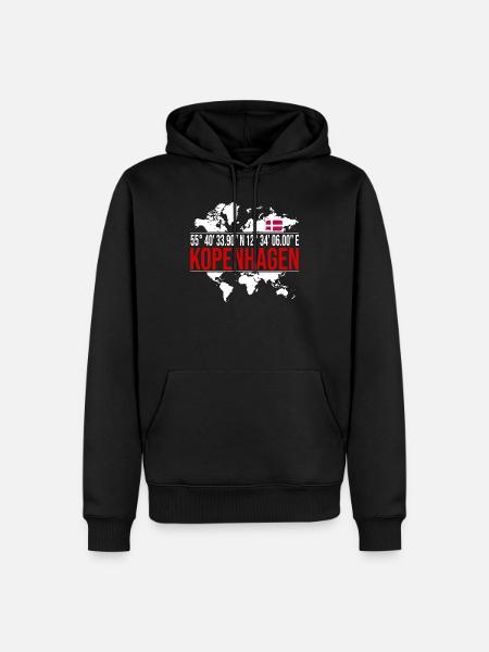 Kopenhagen - Männer Premium Bio Hoodie - Schwarz
