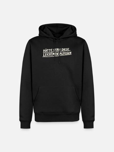 Leichtmentalfelgen Wortspiel - Männer Premium Bio Hoodie - Schwarz