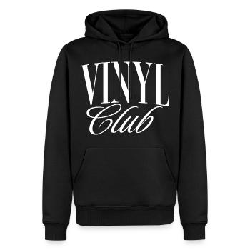 Vinyl Club - Männer Premium Bio Hoodie - Schwarz - Vorne - Nico (187cm)