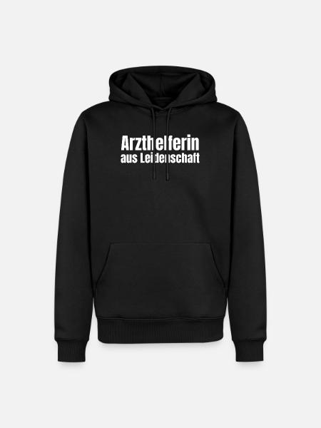 Arzthelferin aus Leidenschaft MFA Geschenk - Männer Premium Bio Hoodie - Schwarz
