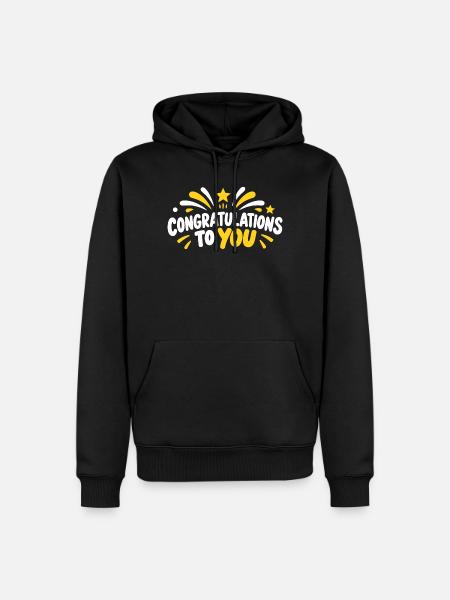 Herzlichen Glückwunsch an dich, Burst - Männer Premium Bio Hoodie - Schwarz
