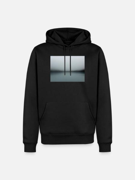 Nebelsee Stille Panorama - Männer Premium Bio Hoodie - Schwarz