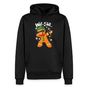 Well Shit Dabbing Gingerbread Man Funny Christmas - Männer Premium Bio Hoodie - Schwarz - Vorne - Nico (187cm)