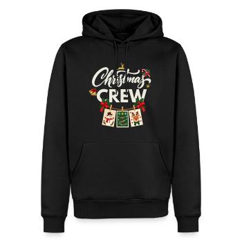 Weihnachts-Crew - Männer Premium Bio Hoodie - Schwarz - Vorne - Nico (187cm)