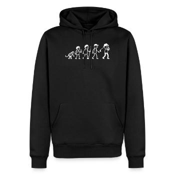  Golfspieler Golf Golfball Evolution Strichmänchen - Männer Premium Bio Hoodie - Schwarz - Vorne - Nico (187cm)