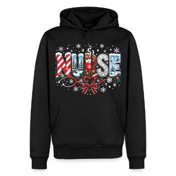 Krankenschwester Weihnachtsfeiertag Humor Winterschicht - Männer Premium Bio Hoodie - Schwarz - Vorne - Nico (187cm)