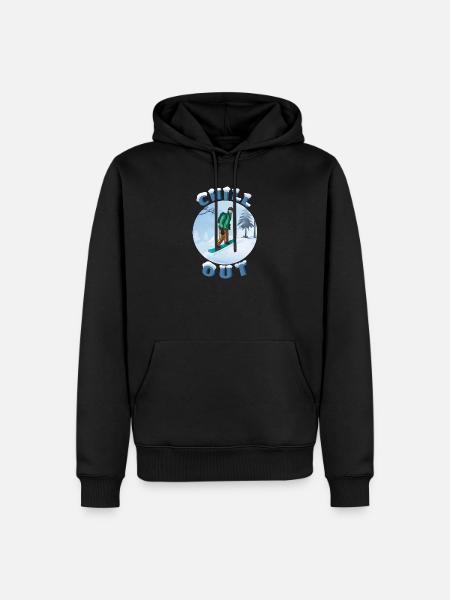 Winter Snowboarder Chill-Out - Männer Premium Bio Hoodie - Schwarz