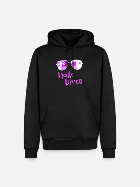 Malle Diven - Mädelsurlaub Mallorca - Männer Premium Bio Hoodie - Schwarz