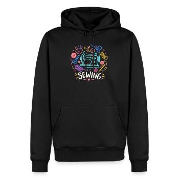 Love Sewing Machine Craft - Männer Premium Bio Hoodie - Schwarz - Vorne - Nico (187cm)