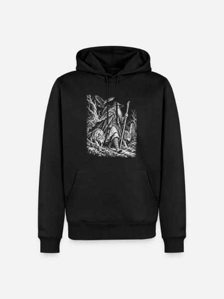 Odin – Der einsame Wanderer - Männer Premium Bio Hoodie - Schwarz