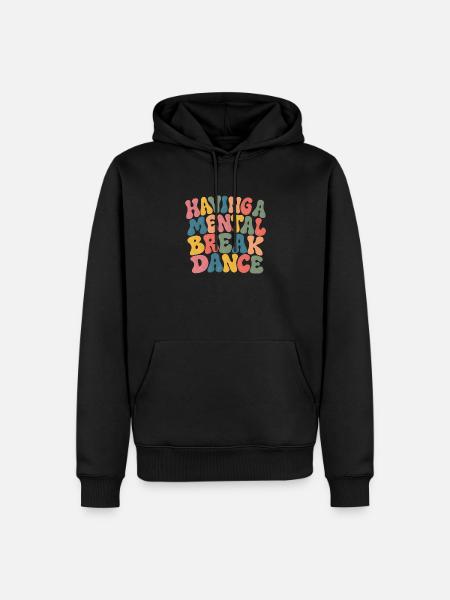 Having a mental break dance - Männer Premium Bio Hoodie - Schwarz