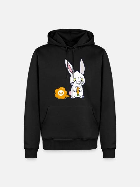 Der Karottenfurz - Männer Premium Bio Hoodie - Schwarz