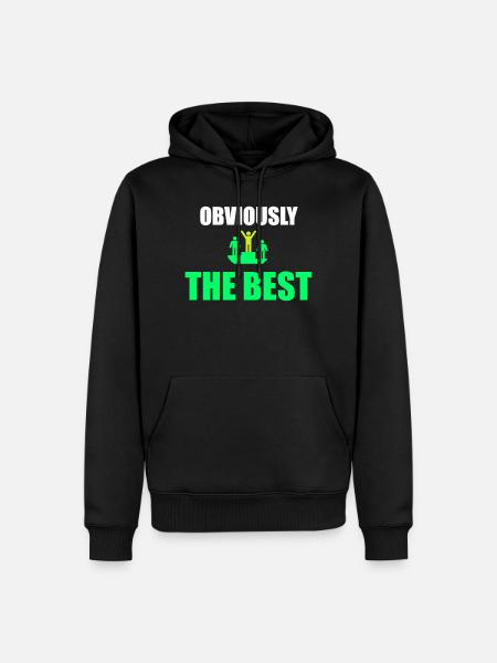 Offensichtlich das Beste - Männer Premium Bio Hoodie - Schwarz