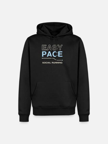 Easy Pace - Männer Premium Bio Hoodie - Schwarz