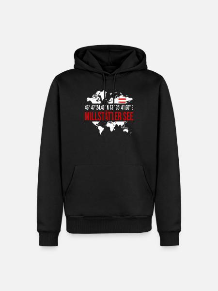Millstätter See - Männer Premium Bio Hoodie - Schwarz