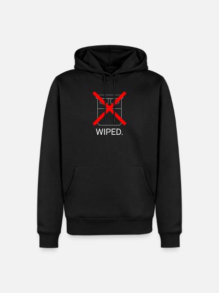 Minimalist Wiped Gaming Design - Männer Premium Bio Hoodie - Schwarz
