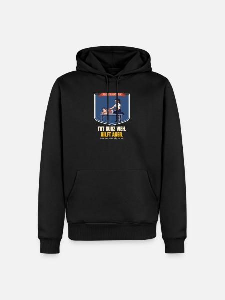 Physiotherapeutin – Geschenk Physio Spruch lustig - Männer Premium Bio Hoodie - Schwarz