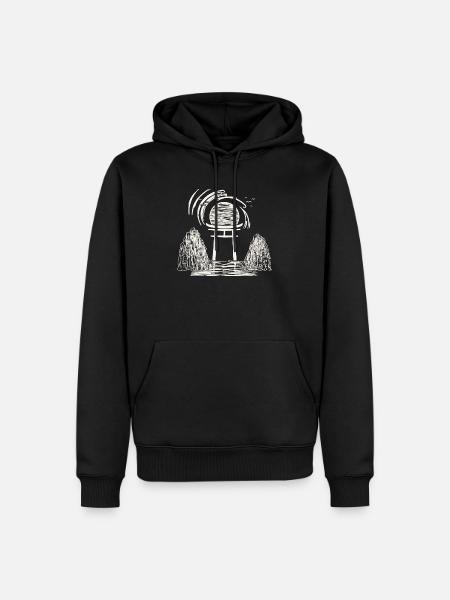 Torii Sonnenuntergang Zen - Männer Premium Bio Hoodie - Schwarz