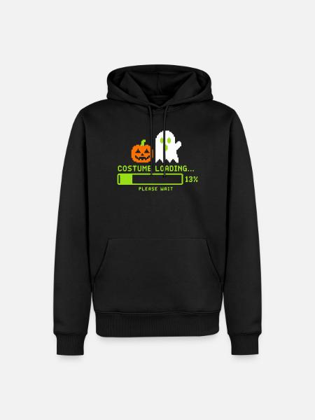 Hallowe Costume Loading Retro Gamer - Männer Premium Bio Hoodie - Schwarz
