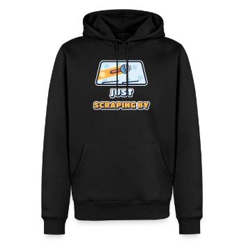 Ich komme gerade so über die Runden - Männer Premium Bio Hoodie - Schwarz - Vorne - Nico (187cm)