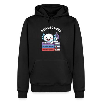 Entdecken Sie Die Bezaubernde Welt Der Axolotl - Männer Premium Bio Hoodie - Schwarz - Vorne - Nico (187cm)