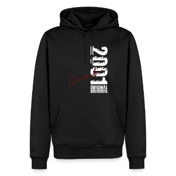 25. Geburtstag Geschenk November Original 2001 - Männer Premium Bio Hoodie - Schwarz - Vorne - Nico (187cm)