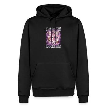 Coffee Till Cocktails Funny Cups - Männer Premium Bio Hoodie - Schwarz - Vorne - Nico (187cm)