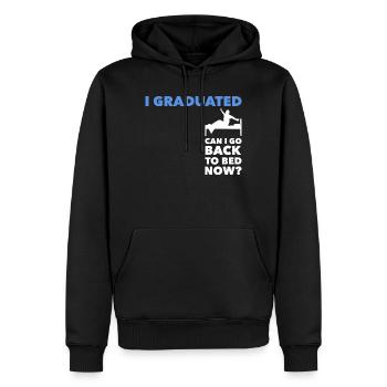 I Graduated Can I Go Back To Bed Abschluss - Männer Premium Bio Hoodie - Schwarz - Vorne - Nico (187cm)