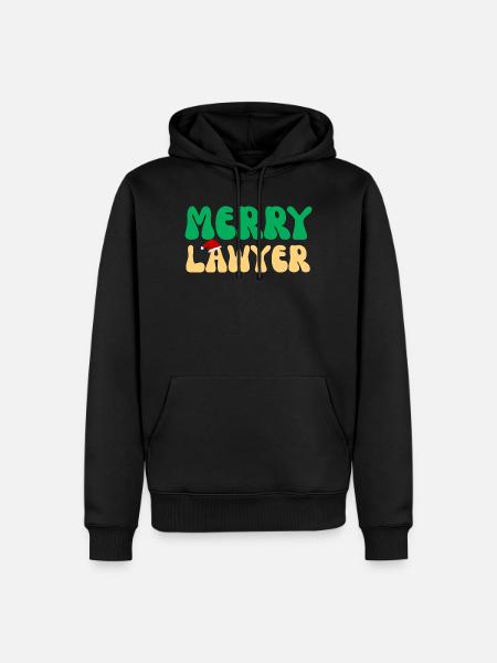 Fröhlicher Anwalt Weihnachtspullover Lustiges Anwaltsweihnachten - Männer Premium Bio Hoodie - Schwarz