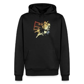 Volleyball Vintage Look - Männer Premium Bio Hoodie - Schwarz - Vorne - Nico (187cm)