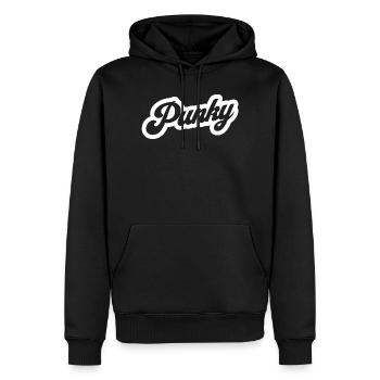 Gnitze - Männer Premium Bio Hoodie - Schwarz - Vorne - Nico (187cm)