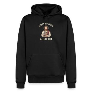 Disappointments Jesus mit Windhund - Männer Premium Bio Hoodie - Schwarz - Vorne - Nico (187cm)