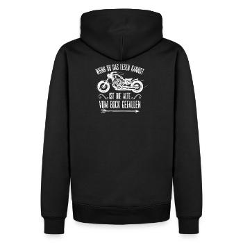 Wenn Du Das Lesen Kannst Alte Vom Bock Gefallen - Männer Premium Bio Hoodie - Schwarz - Hinten - Nico (187cm)