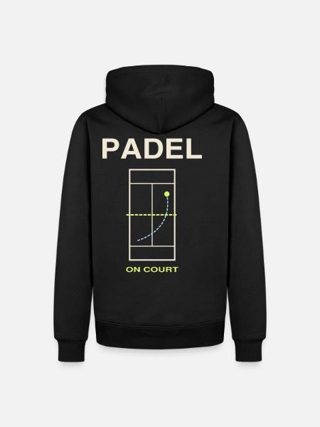 Padel On Court - Männer Premium Bio Hoodie - Schwarz