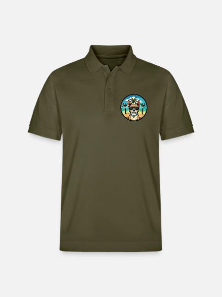 Braque Du Bourbonnais Hunderasse Cartoon Sonnenbrille - Stanley/Stella Unisex Bio-Poloshirt PREPSTER - Khaki