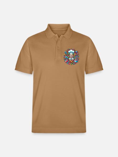 Chef Logo - Polo PREPSTER bio Stanley/Stella Unisexe - caramel 