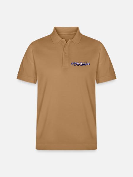 Code style (purple) - Polo PREPSTER bio Stanley/Stella Unisexe - caramel 